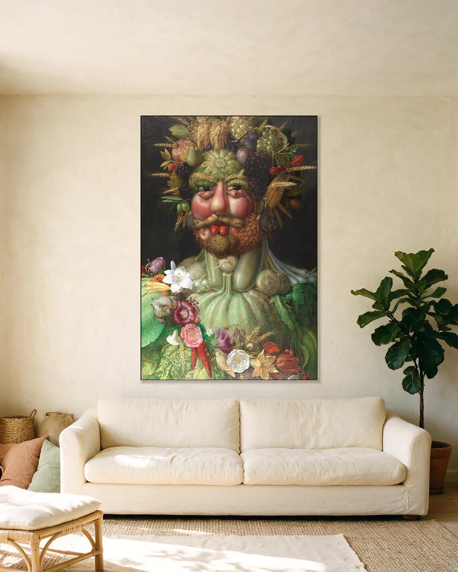 Vertumnus in een aluminium frame aan dezelfde muur