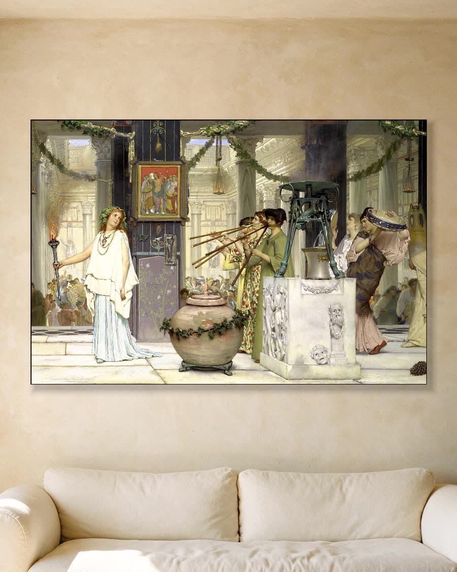 Antiek Feest in een aluminium frame aan dezelfde muur