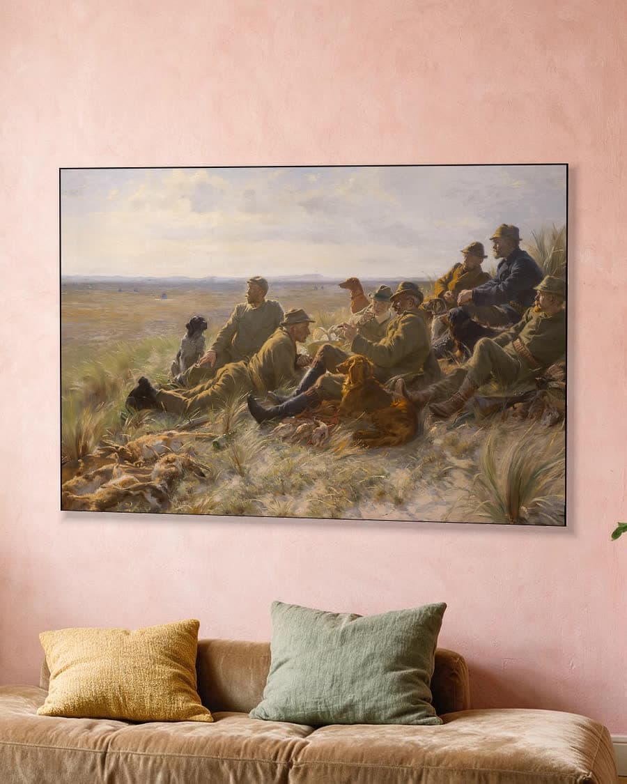 Jagers van Skagen in een aluminium frame aan dezelfde muur