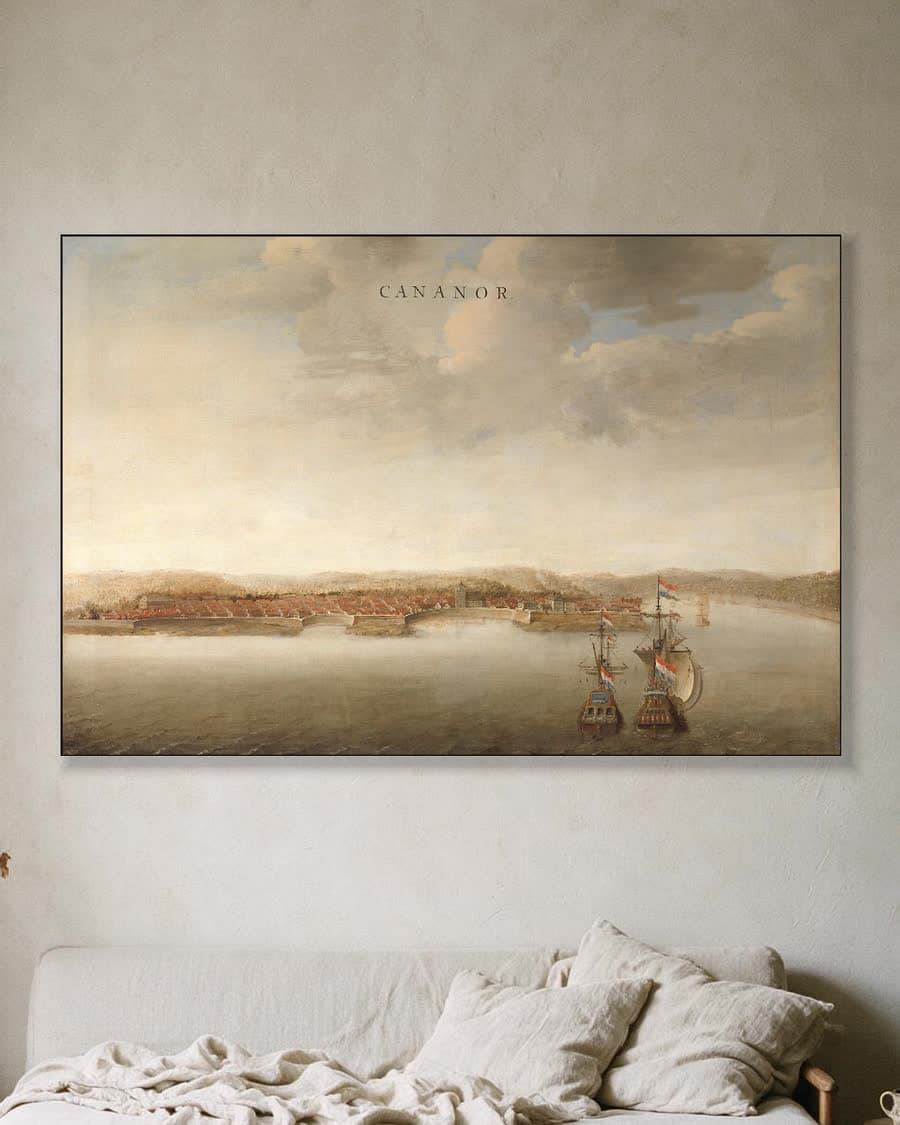 VOC-vestigingen in een aluminium frame aan dezelfde muur