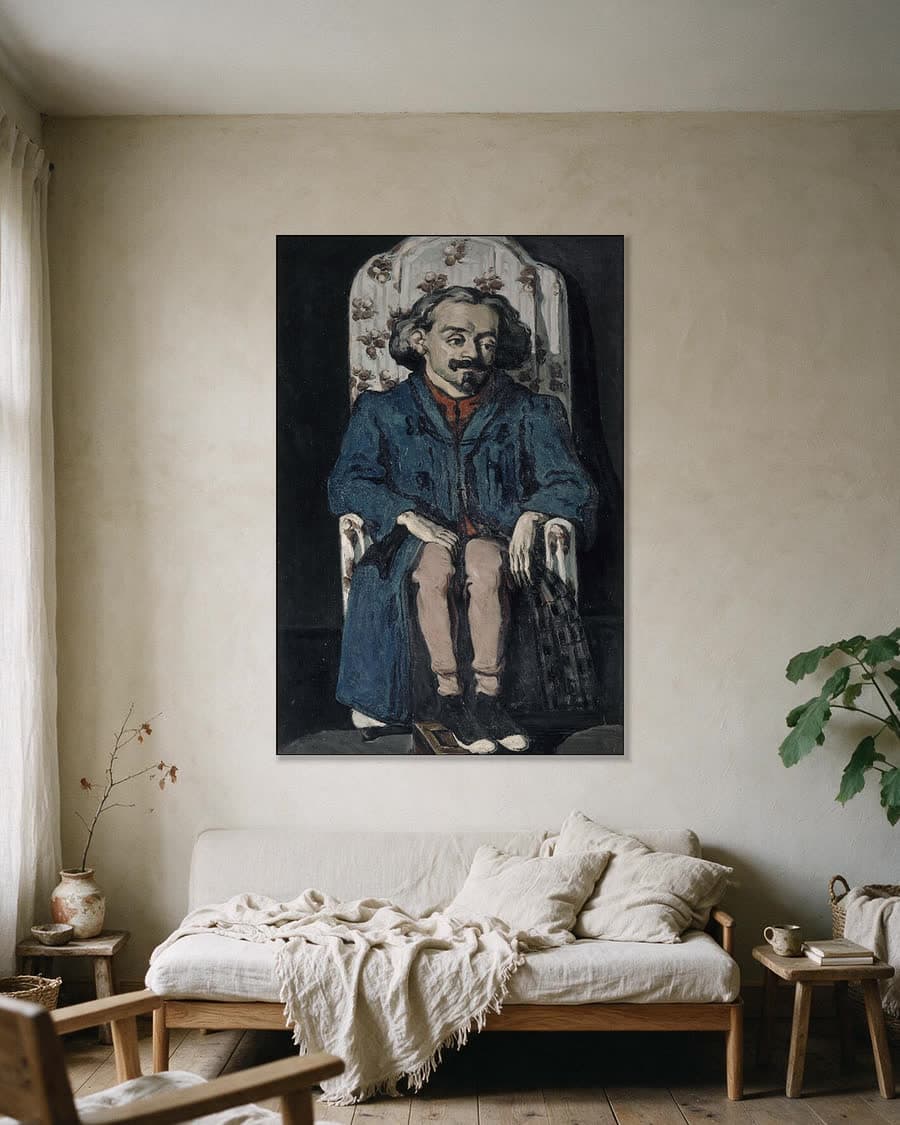 Achille Emperaire in een aluminium frame aan dezelfde muur
