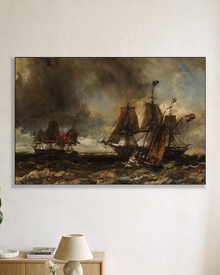 De bui in een aluminium frame aan dezelfde muur