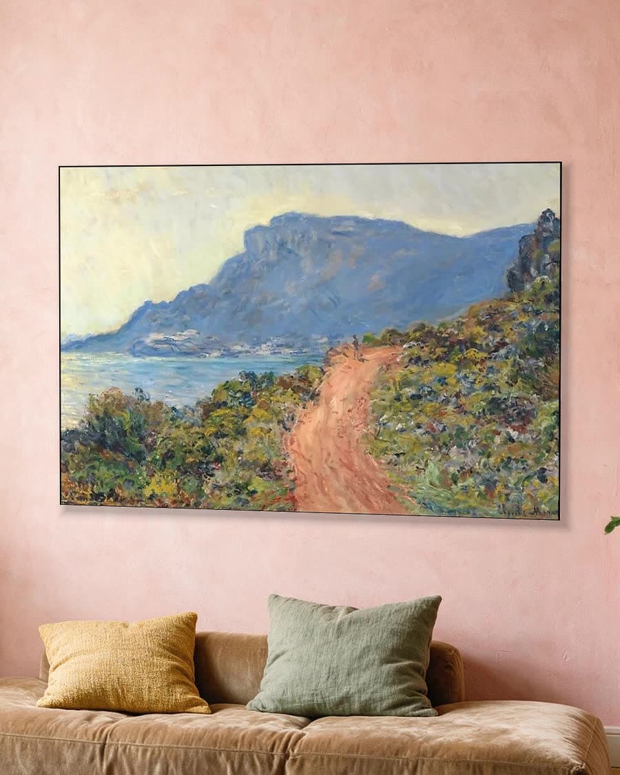 De Corniche bij Monaco in een aluminium frame aan dezelfde muur