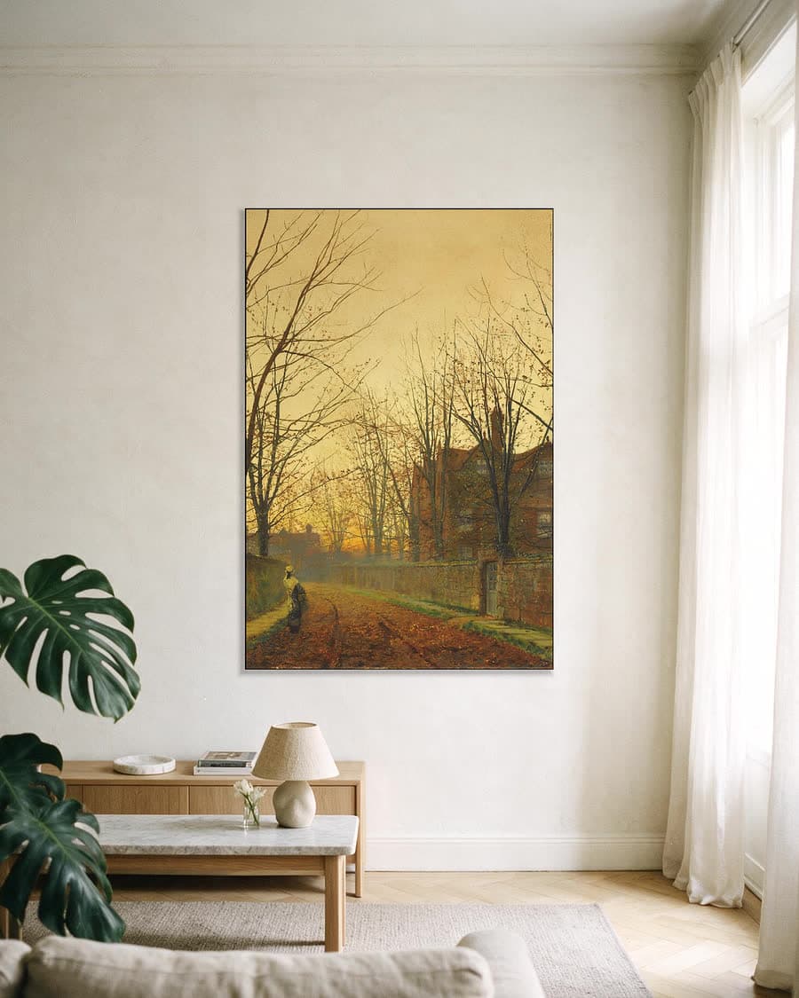 Eind oktober in een aluminium frame aan dezelfde muur