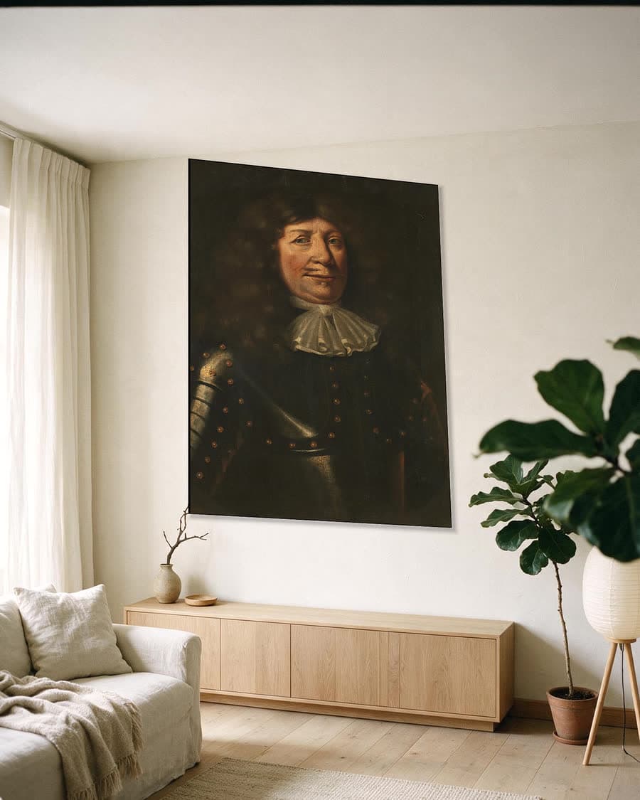Carel Rabenhaupt (1602-1675), luitenant-generaal in een aluminium frame aan dezelfde muur