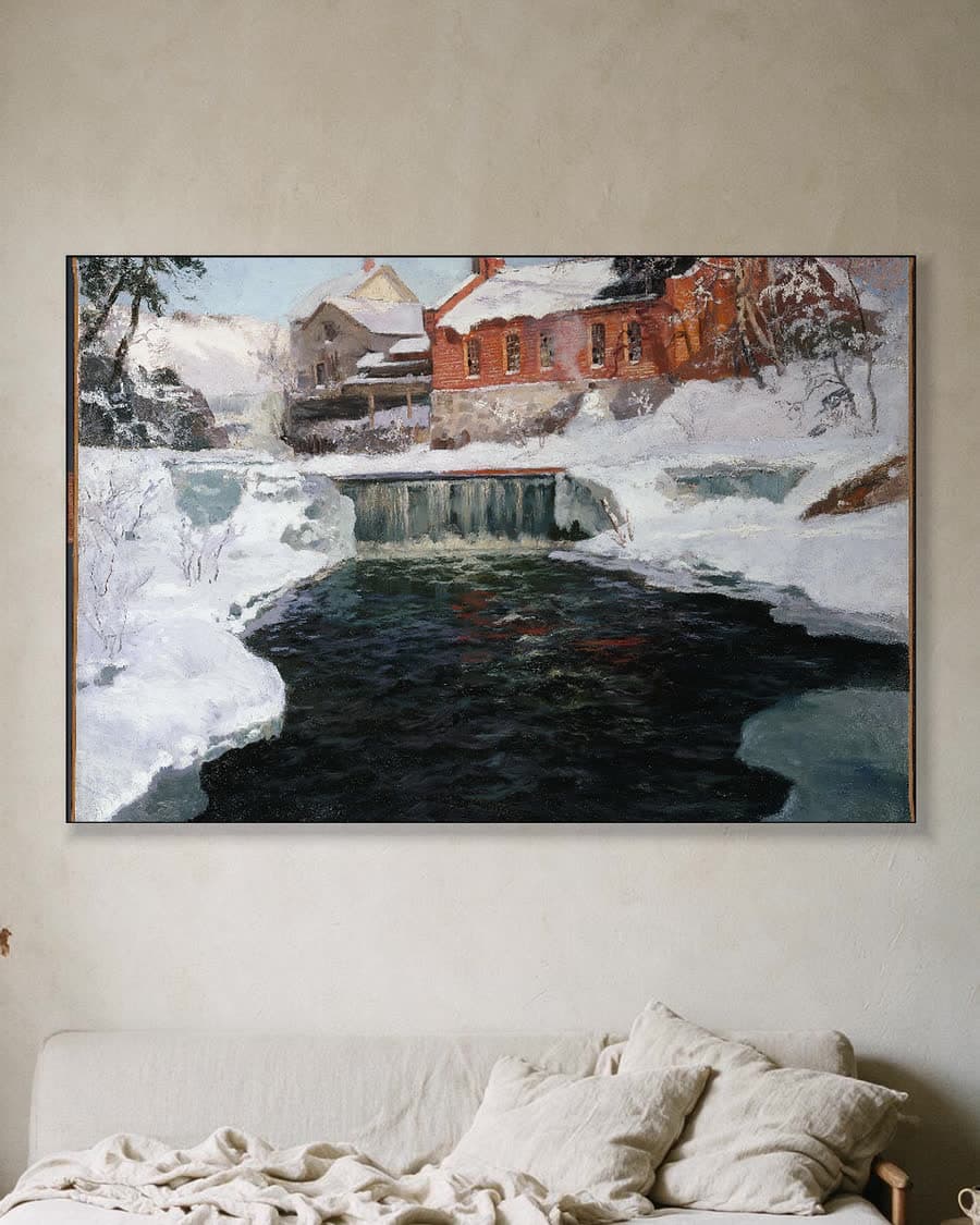De nieuwe fabriek in Lillehammer in een aluminium frame aan dezelfde muur