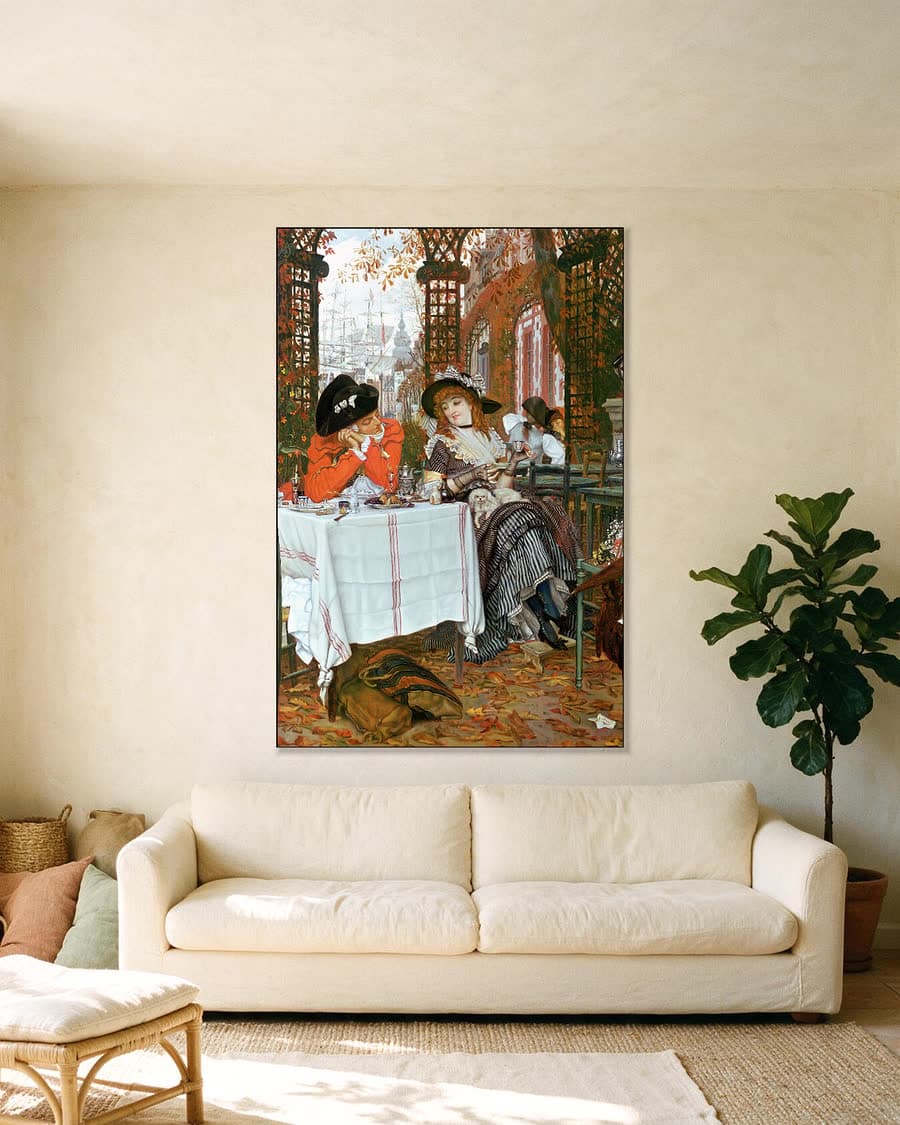 Een lunch in een aluminium frame aan dezelfde muur