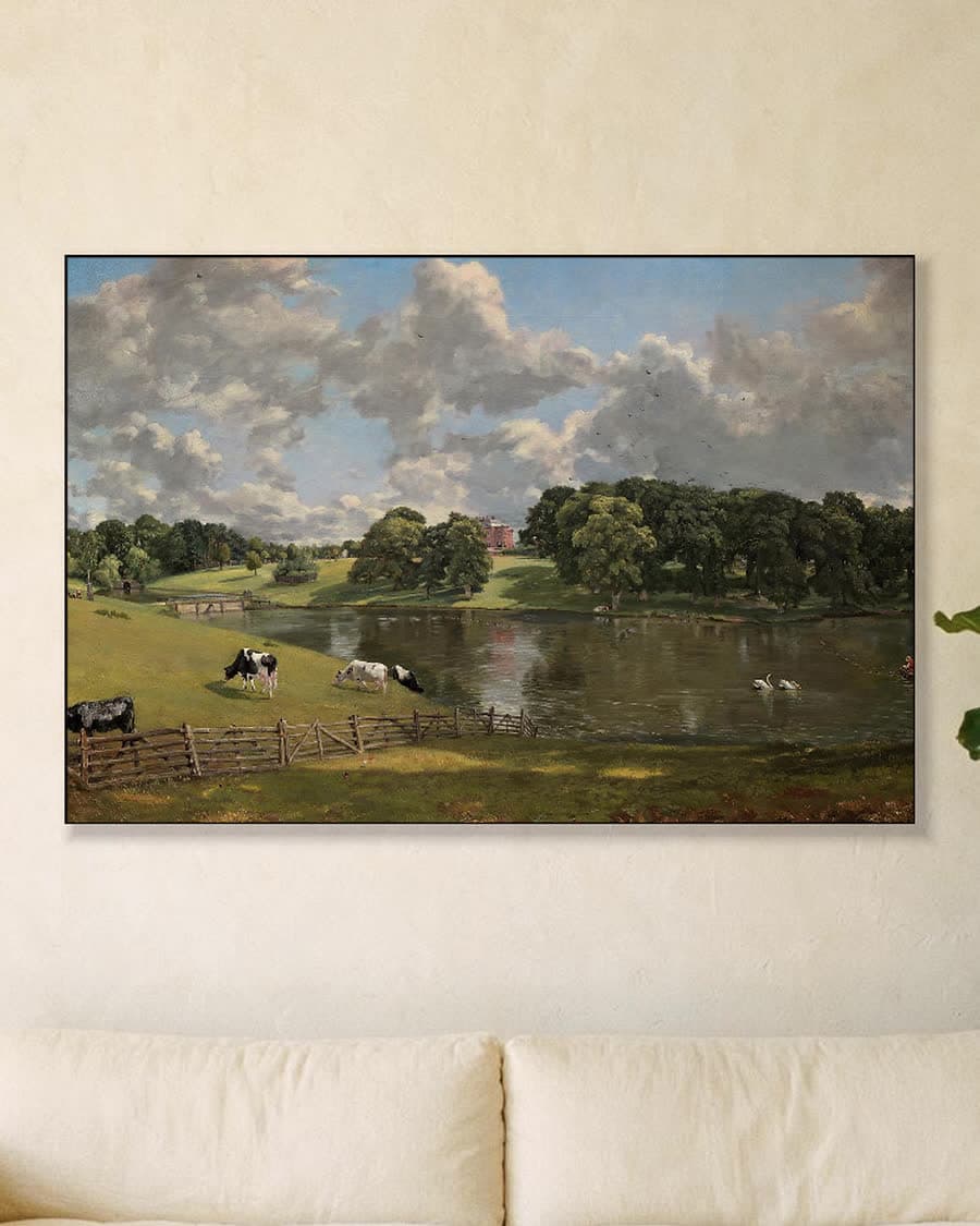 Wivenhoe Park (1816) in een aluminium frame aan dezelfde muur