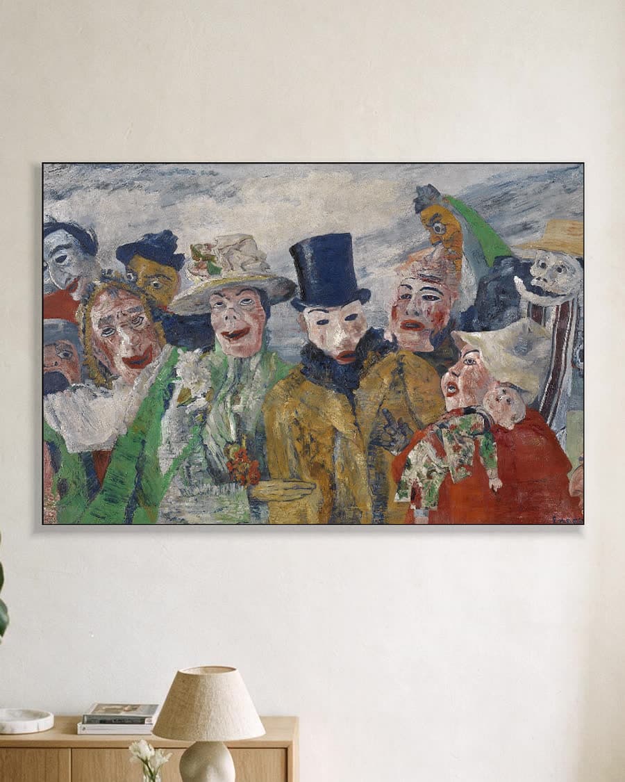 De intrige in een aluminium frame aan dezelfde muur