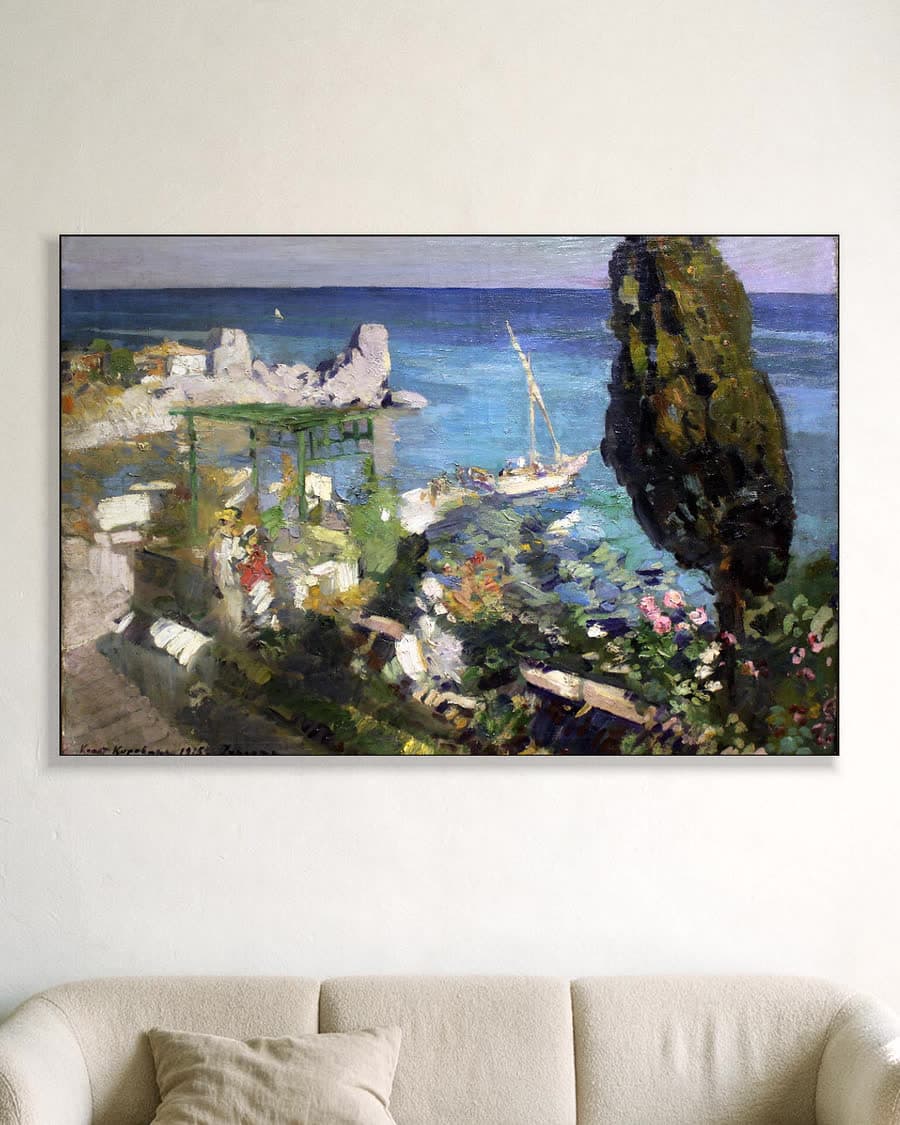 Gurzuf in een aluminium frame aan dezelfde muur
