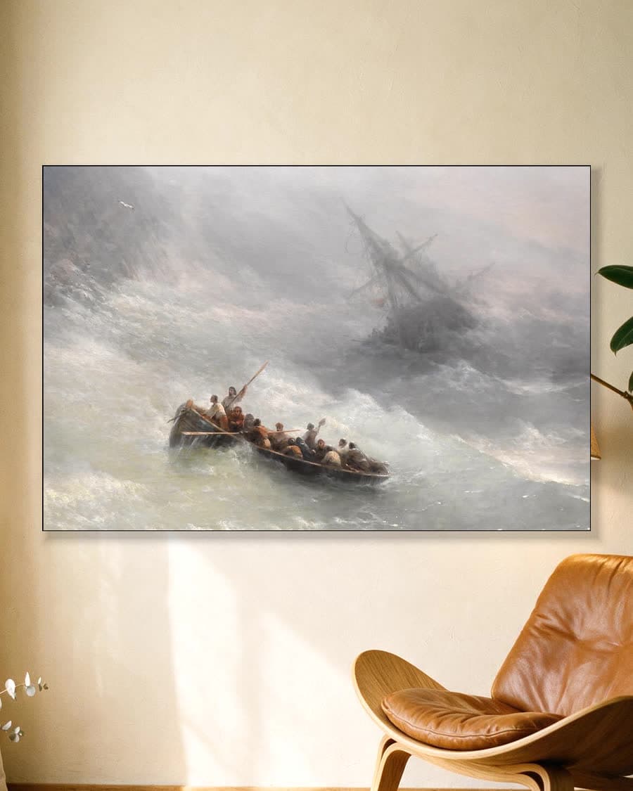 De regenboog in een aluminium frame aan dezelfde muur