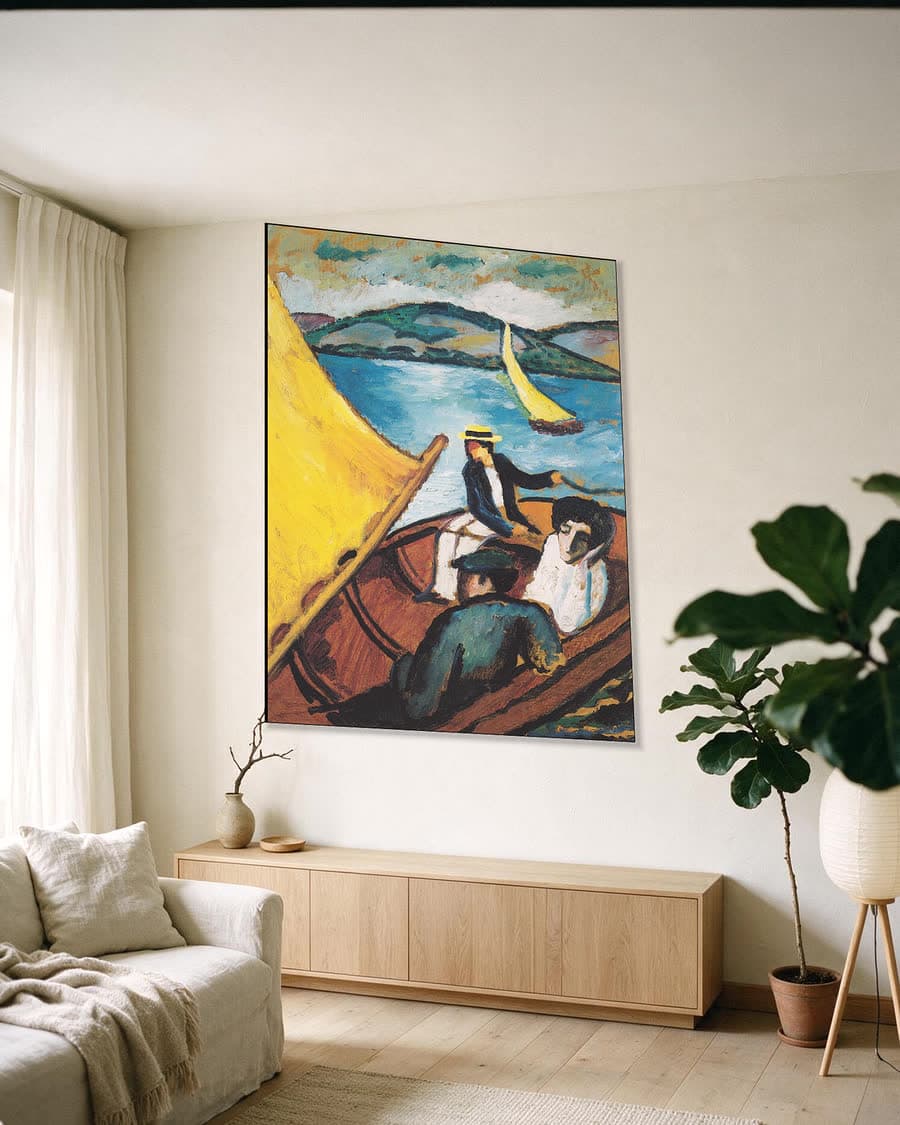 Zomerse zeiltocht in een aluminium frame aan dezelfde muur