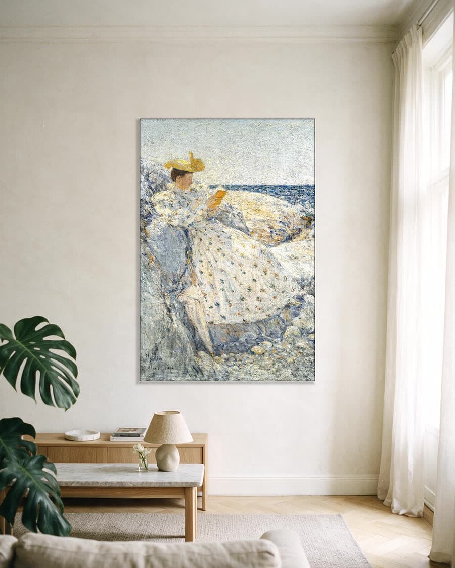 Zomerzon, Isles of Shoals in een aluminium frame aan dezelfde muur