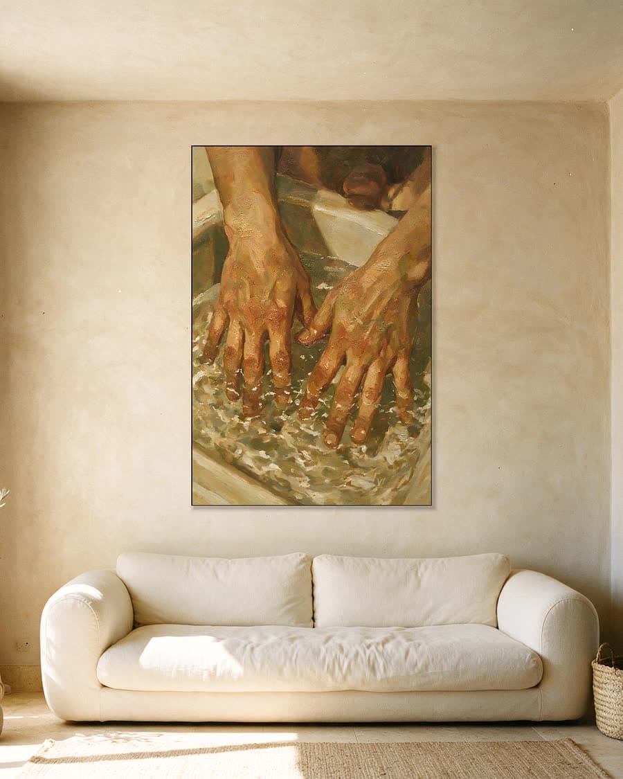Afwassen in een aluminium frame aan dezelfde muur