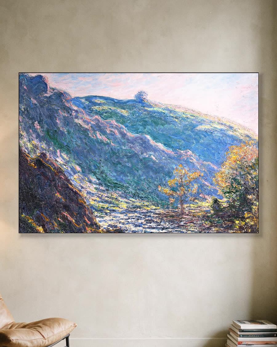 Zon op de Petite Creuse in een aluminium frame aan dezelfde muur