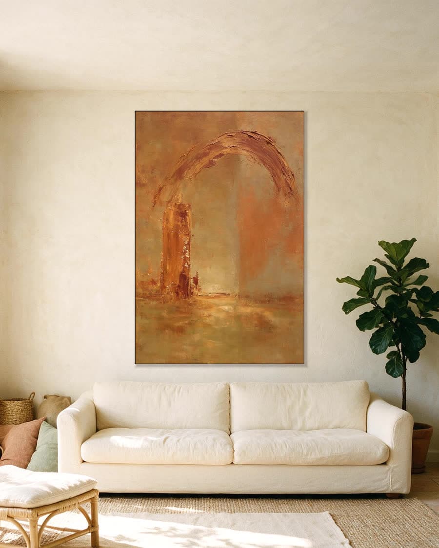 Zware boog in een aluminium frame aan dezelfde muur