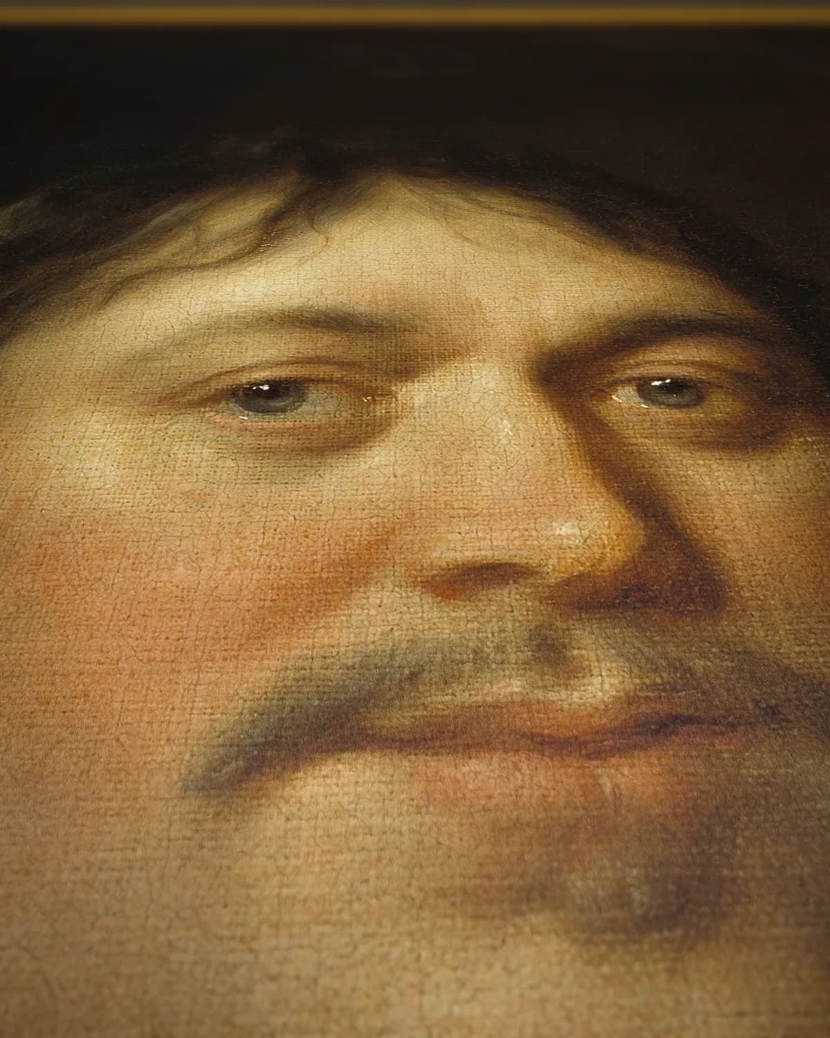 Portret van een man op geweven fluweel, uitsnede 3 van 3