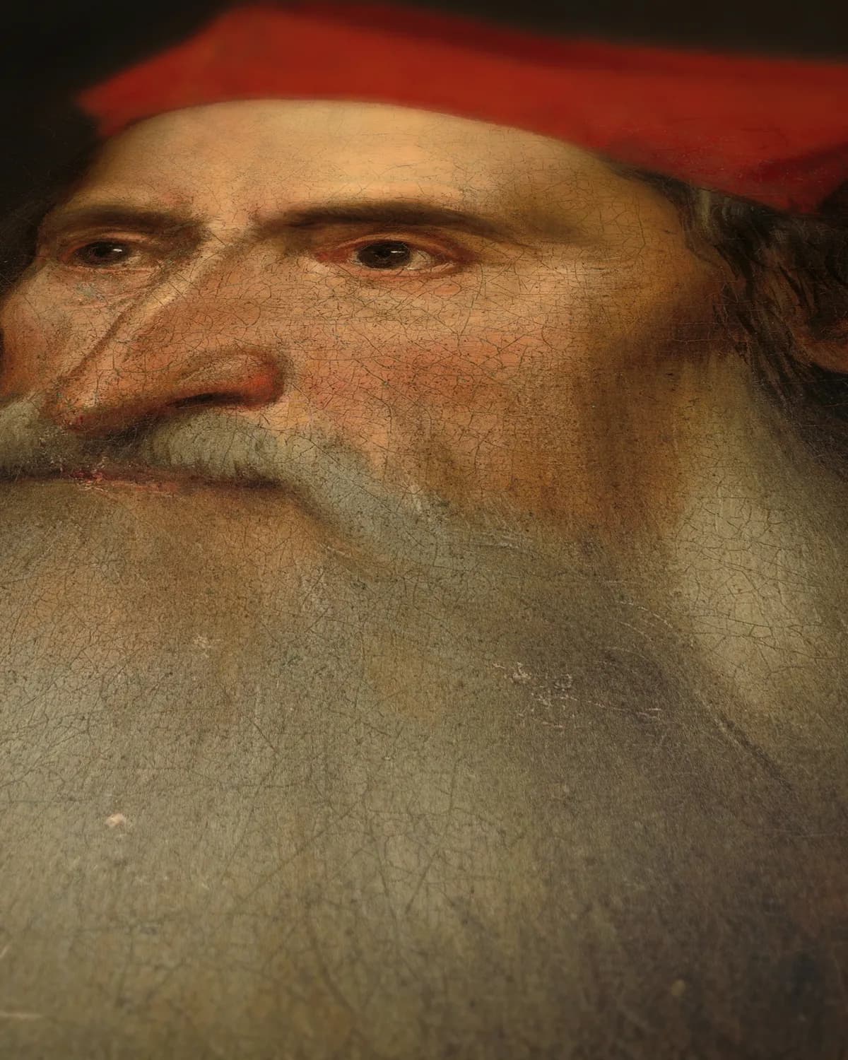 Portret van Kardinaal Pietro Bembo op geweven fluweel, uitsnede 3 van 3