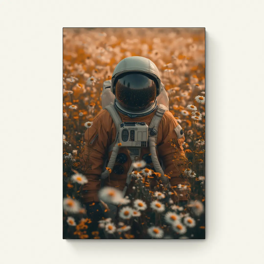 Astronaut in een Veld van Madeliefjes
