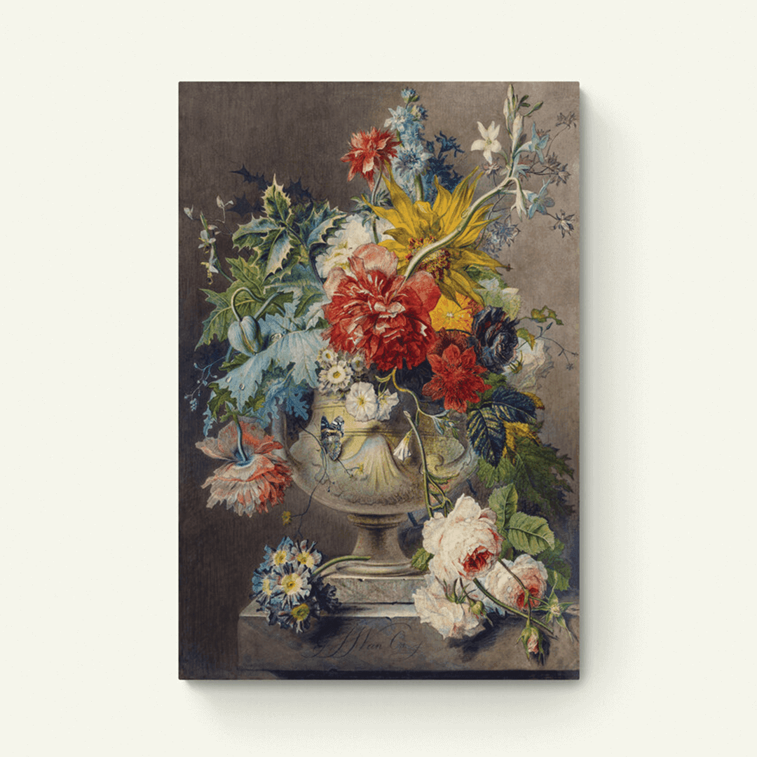 Boeket van bloemen in een vaas – Georgius van Os