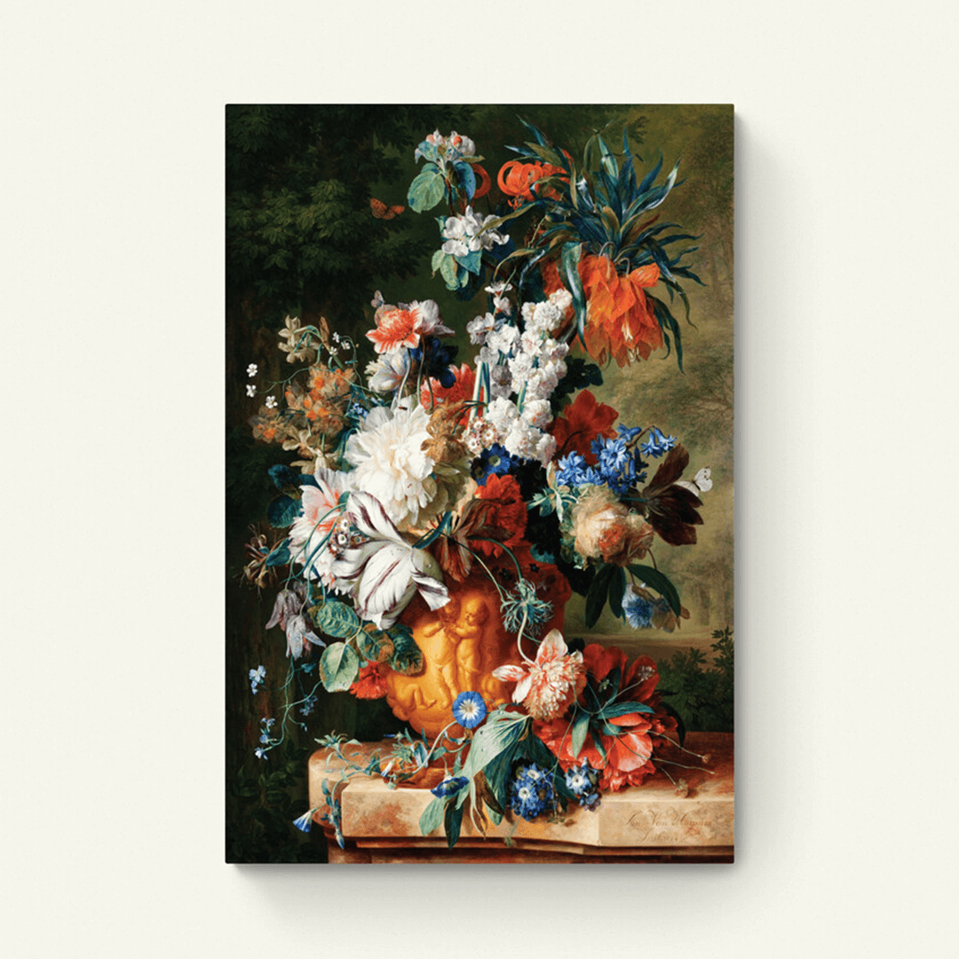 Boeket van Bloemen in urn – Jan van Huysum