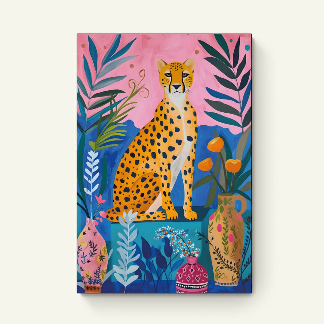 Cheetah en Botanische Schoonheid