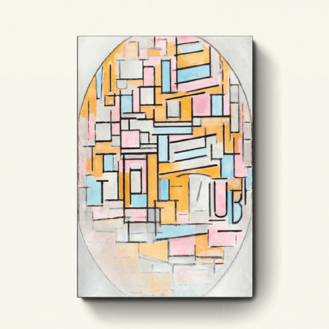Compositie met Ovaal in Kleurvlakken II – Piet Mondrian