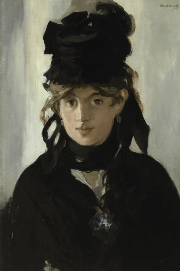 Berthe Morisot met een boeket viooltjes – Édouard Manet
