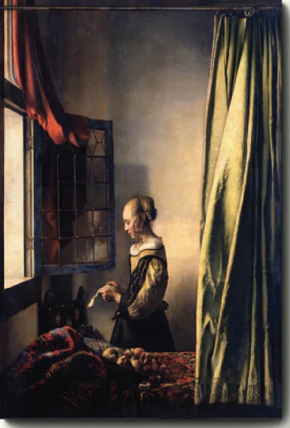 Brieflezend meisje bij het venster – Johannes Vermeer