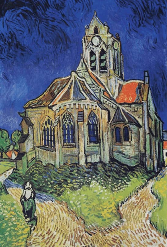 De kerk bij Auvers (Frankrijk) – Vincent van Gogh