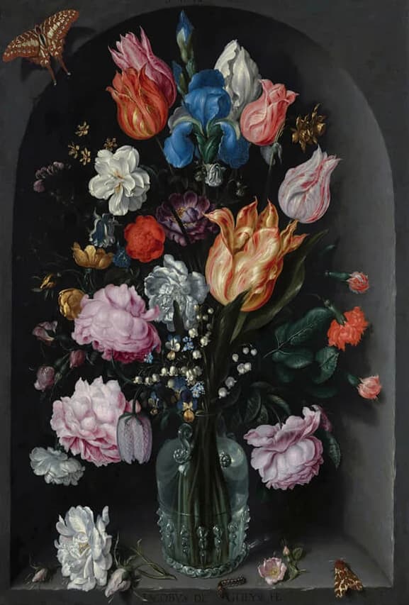 Bloemen in een glazen kolf – Jacob de Gheyn II