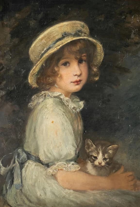Meisje met kat – Meta Plückebaum
