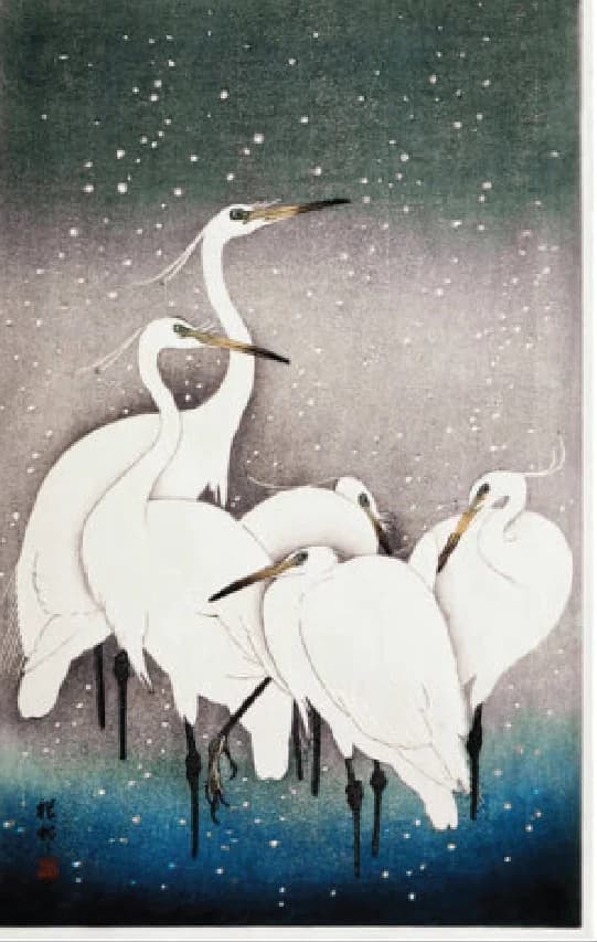 Group of Ergets – Ohara Koson