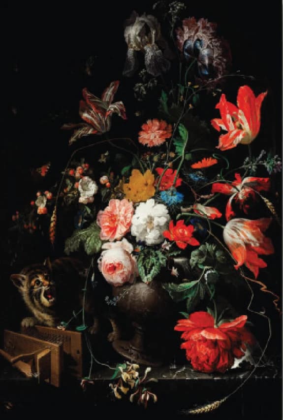 Het omgevallen boeket – Abraham Mignon