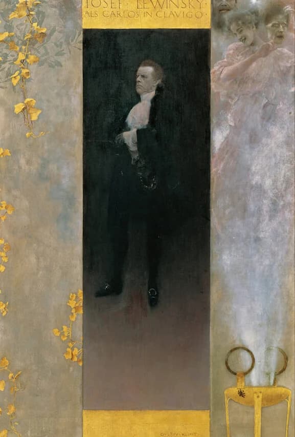Josef Lewinsky als Carlos in Clavigo – Gustav Klimt