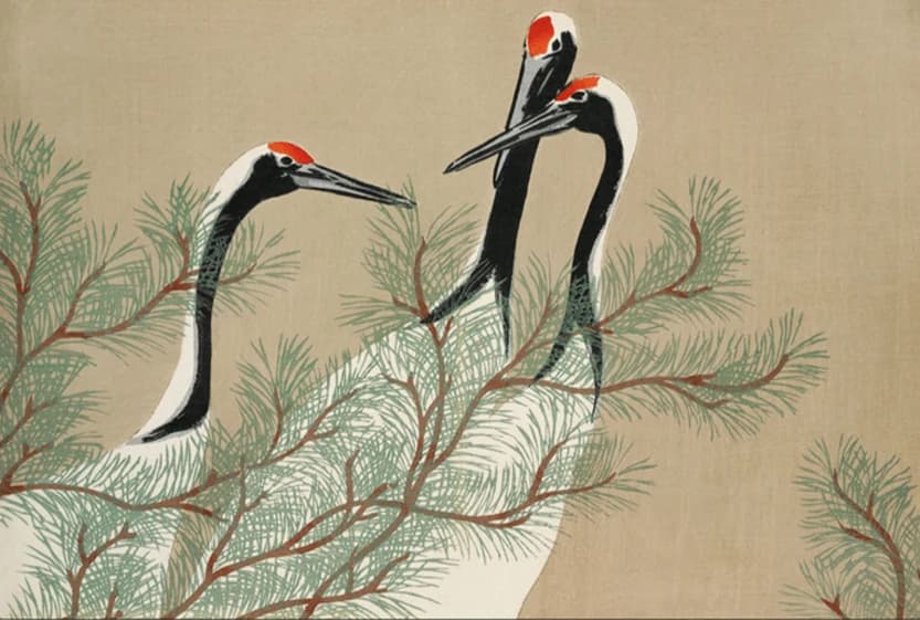 Kraanvogels – Kamisaka Sekka