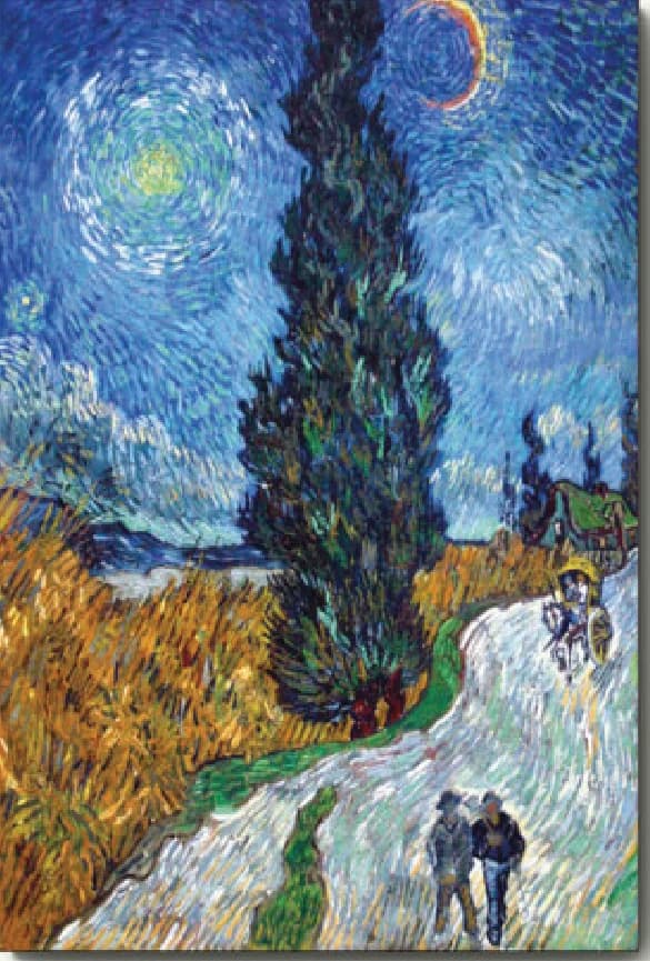 Landweg in de Provence bij nacht – Vincent van Gogh
