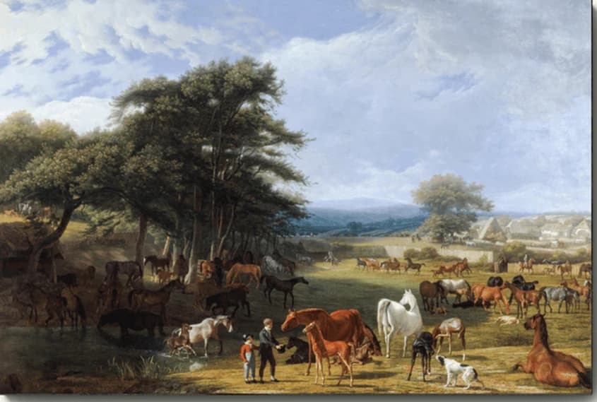 Lord Rivers Stud Farm – Jacques-Laurent Agasse