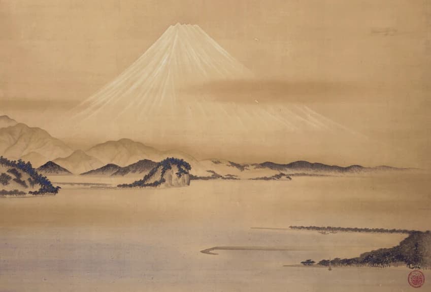 De Fuji en de dennen bij Miho – Suzuki Kiitsu