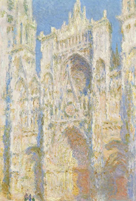 Rouen Cathedral, West Façade, Sunlight – Claude Monet