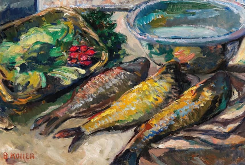 Stilleven met Drie Vissen – Broncia Koller-Pinell