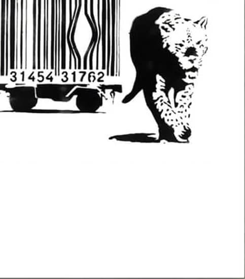 Tijger met barcode – Banksy