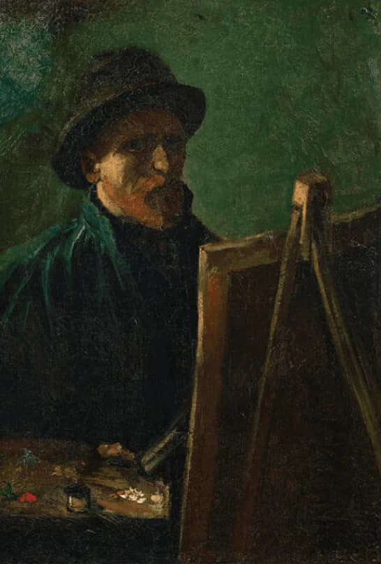 Vincent van Gogh zelfportret met een donkere vilt hoed – Vincent van Gogh