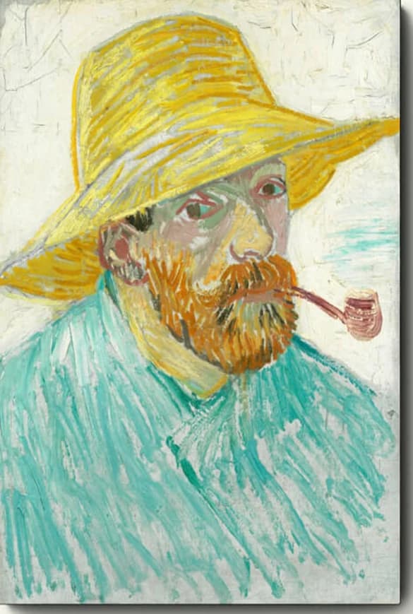 Zelfportret met strohoed – Vincent van Gogh