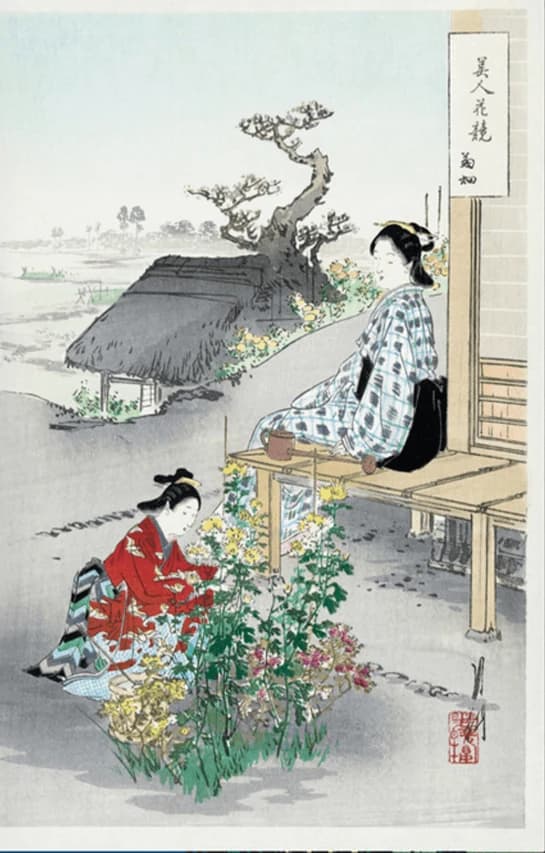 Zorg voor de chrysanten – Ogata Gekko