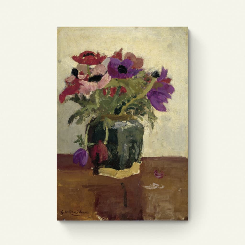 Gemberpot met anemonen