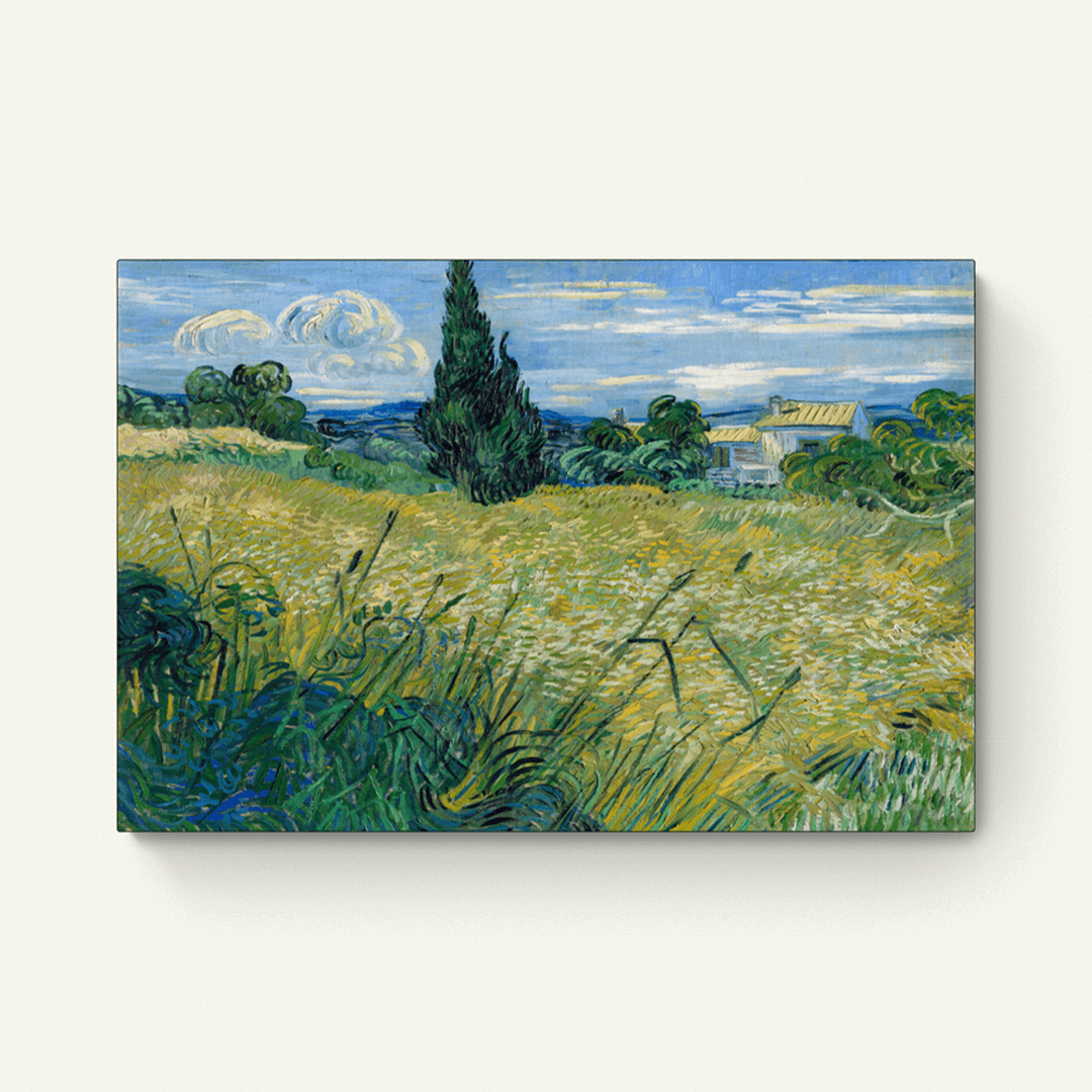 Groene tarweveld met cipres – Vincent van Gogh