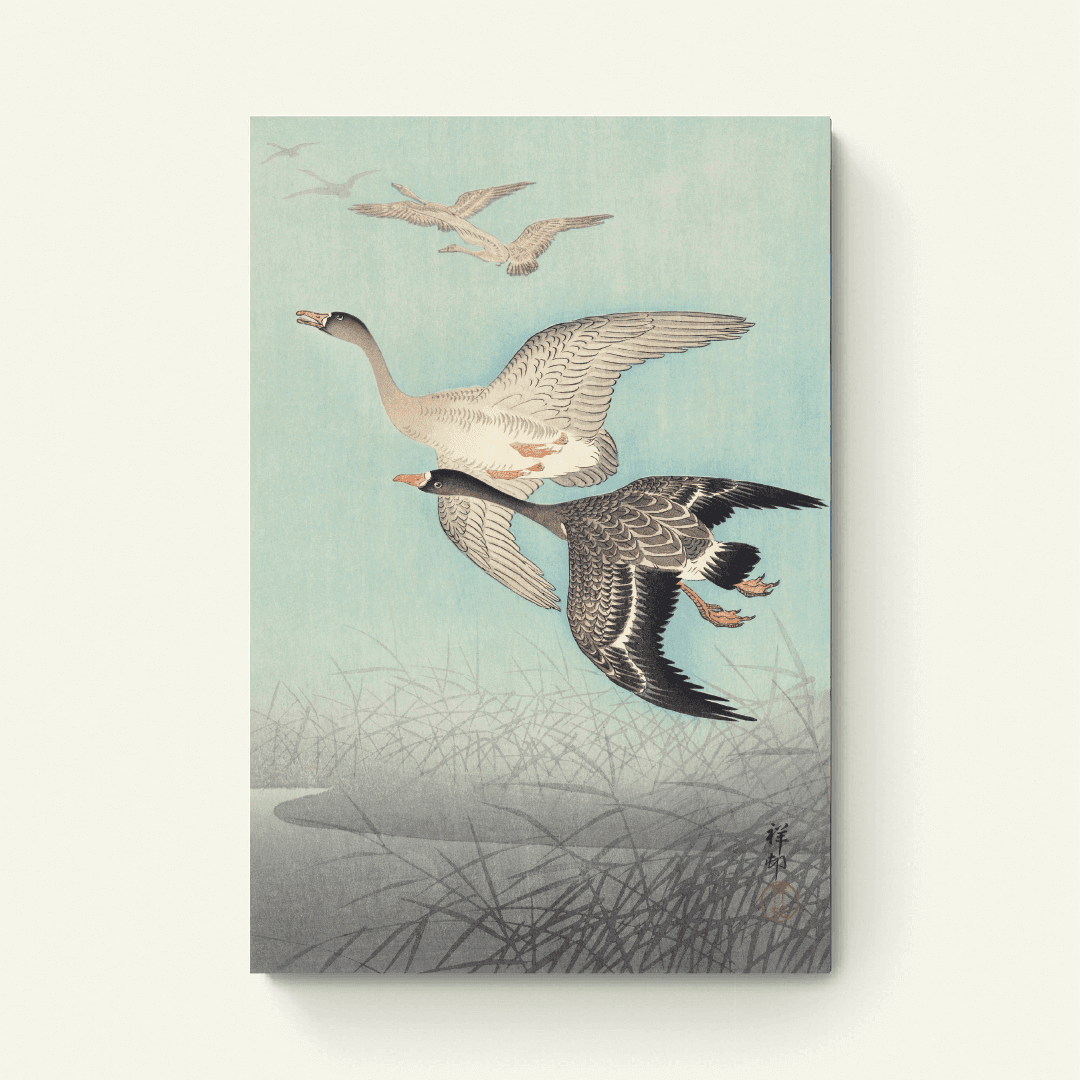 Grote Ganzen in Vlucht – Ohara Koson