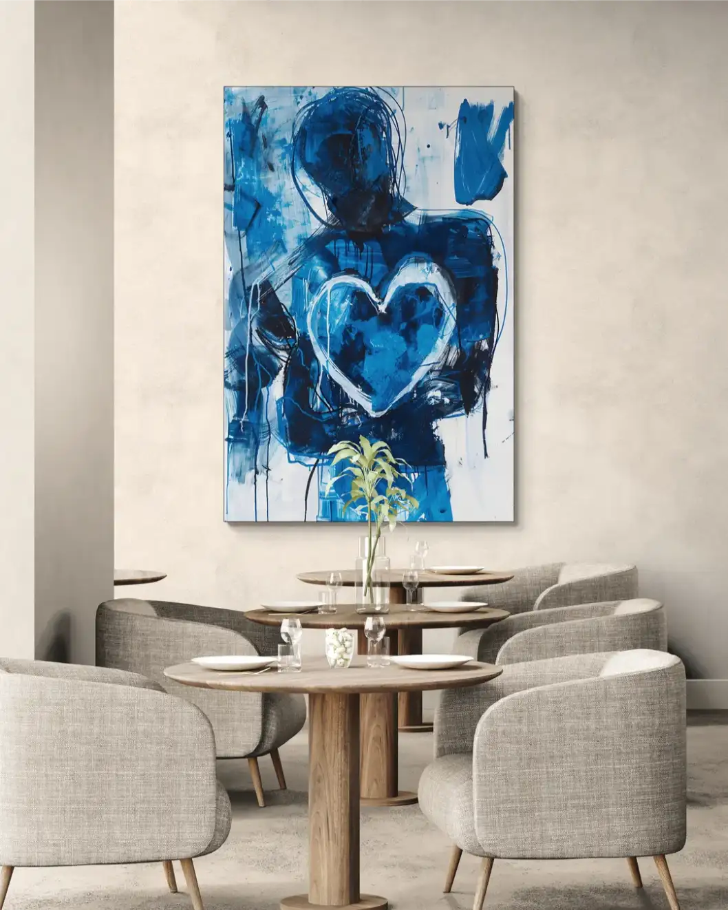 Hart van Indigo in een interieur