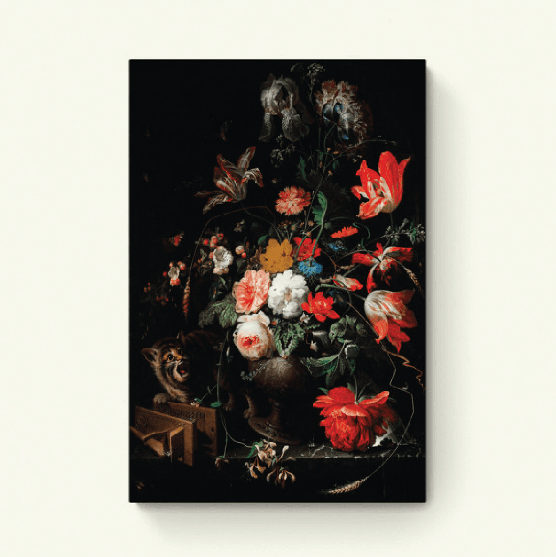 Het omgevallen boeket – Abraham Mignon